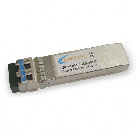 Модуль оптический Sofetec SFP+ 10G-LR-1310nm-20LC Модуль оптический Sofetec SFP+ 10G-LR-1310nm-20LC
