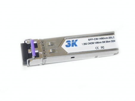 Модуль оптический 3K SFP-CWDM-1G-1490nm-20LC Модуль оптический 3K SFP-CWDM-1G-1490nm-20LC