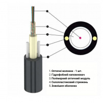 Кабель волоконно-оптичний Lankore UT 001 SM ADSS 0,6кН