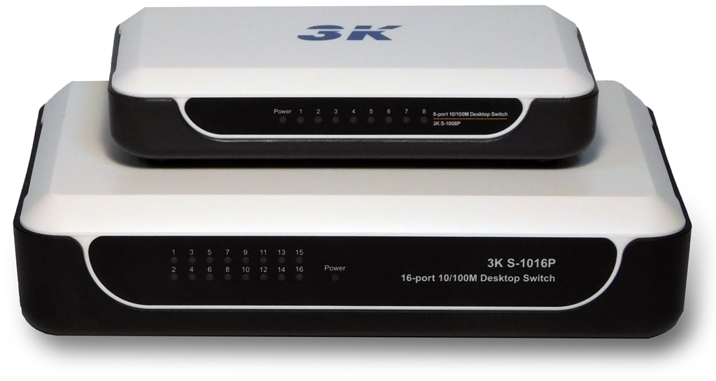 Комутатор 3K S-1008P і комутатор 3K S-1016P